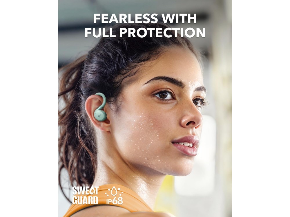 Anker Soundcore Sport X20 ANC Bluetooth 5.3 Ακουστικά TWS με Rotatable Ear Hooks & IP68, Green - ΑΝΟΙΓΜΕΝΗ ΣΥΣΚΕΥΑΣΙΑ