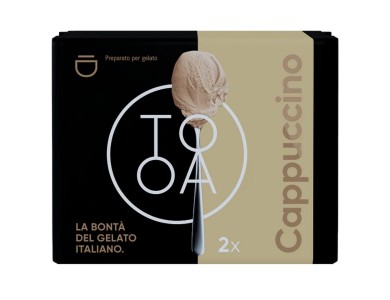 Cappuccino TooA Gelato with Illy Coffee, from 100% Natural Ingredients, No Preservatives & Gluten (Set of 2 Pods)