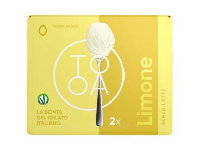 Limone TooA Gelato Vegan with Sorrento Lemon, from 100% Natural Ingredients, Free of Preservatives, Gluten & Lactose (Set of 2 Pods)