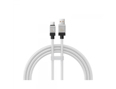 Baseus Coolplay Καλώδιο USB-C σε USB-A 100W, 1μ. με Διπλή Πλέξη, White