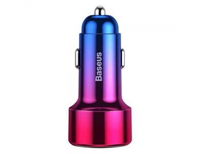 Baseus magic Series, Φορτιστής Αυτοκινήτου PPS 45W, QC 3.0 με 1 Θύρα USB-C & 1 Θύρα USB-A, Red / Blue