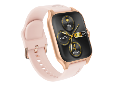 Garett GRC Activity 2 Smartwatch with AMOLED Display, Voice Assistant, Smart App, Oscilloscope & Battery up to 7 Days, Gold Matt