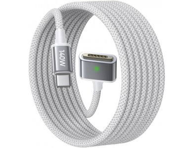 Lisen USB-C to MagSafe 3 Charging Cable for Apple MacBook Pro / Air, 2m, Grey