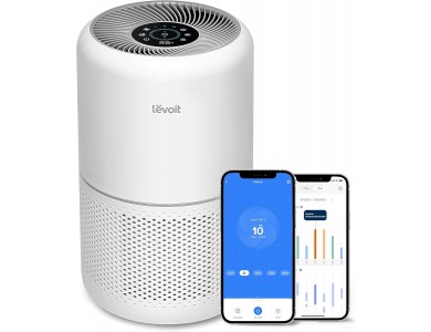 Levoit Core 300S Smart Air Purifier, Καθαριστής Αέρα με φίλτρο HEPA & Air Quality Sensor, Timer, 4 Displaying Colors & App