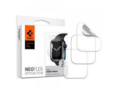 Spigen Apple Watch 7 / 8 / 9 / SE (44 / 45 MM) Neo Flex HD Premium Screen Protector Clear, Set of 3