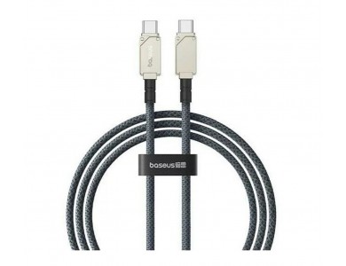 Baseus Unbreakable Series USB-C σε USB-C Καλώδιο 1μ. με Fiber ύφανση, Υποστήριξη PD3.0/QC4.0/FCP & 5A / 100W, White