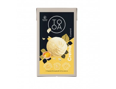 Crema TooA Gelato with Piemonte Cream, from 100% Natural Ingredients, No Preservatives & Gluten (Package 1L)