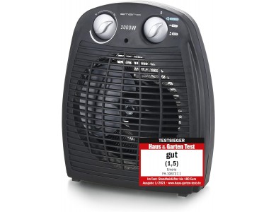 Emerio Portable Heater, Αερόθερμο 2000W, 3 Λειτουργιών, με 2 Σκάλες Θέρμανσης, Προστασία Πτώσης & Υπερθέρμανσης, Anthracite