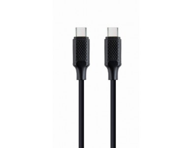 Cablexpert USB-C to USB-C Cable 1.5m. with Aluminum Contacts Support PD3.0/QC4.0/FCP & 3A / 60W, Black