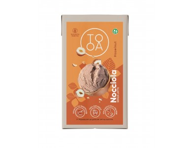 Nocciola TooA Gelato Vegan with Campania Hazelnuts from 100% Natural Ingredients Without Preservatives Gluten & Lactose 1L Package