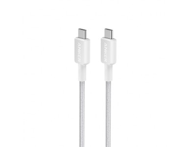 Anker 322 USB-C to USB-C Cable with Nylon Weave 0.9m, White