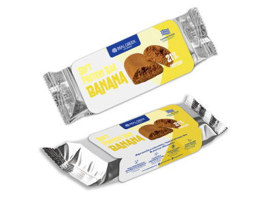 Real Greek Soft Protein Bar Banana 22%, Μπάρα Πρωτεΐνής - Γεύση Μπανάνα 50g