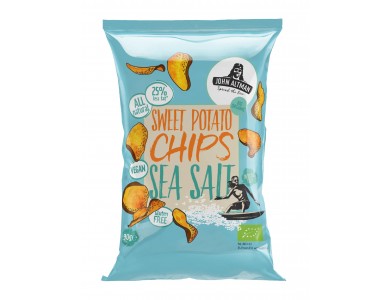 John Altman Sweet Potato Chips Sea Salt, Βιολογικά Τσιπς Γλυκοπατάτας με Θαλασσινό Αλάτι 90g