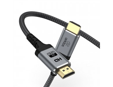 Arktos HyperConnect HDMI v2.1 8Κ@60Hz / 4K@120Hz, eARC, 48Gbps, HDR, 2μ. Καλώδιο με Νάυλον Ύφανση & Golden Connectors, Black