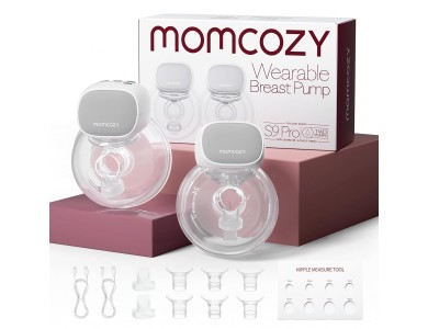 Momcozy S9 Pro Breast Pump Hands Free, Electric Double Breast Pump with 2 Functions & 9 Intensity Levels, Gray