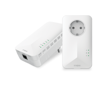 Strong Powerline 1000 Duo WiFi, Powerline Dual for Wired Connection, Passthrough Outlet & Ethernet Port-OPEN PACKAGE