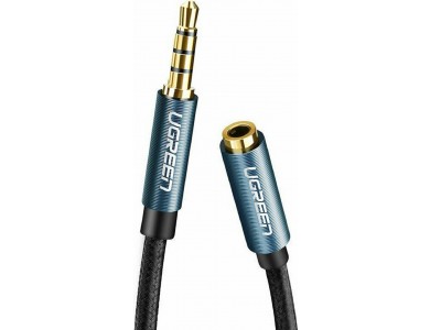 Ugreen AUX Extender Cable, Καλώδιο AUX 1.5μ. Stereo Αρσενικό σε Θηλυκό 3.5mm, Blue