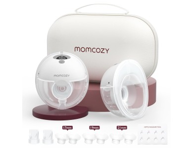 Momcozy M5 Breast Pump Hands Free, Dual Pimp with 3 Functions & 9 Intensity Levels, Quill Gray