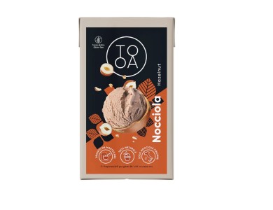 Nocciola TooA Gelato with Campania Hazelnuts from 100% Natural Ingredients Free of Preservatives & Gluten (Package 1L)