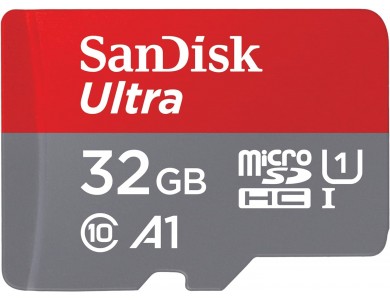 Sandisk Ultra Android microSDHC 32GB Class 10 A1 UHS-I Memory Card 120MB/s με Adapter