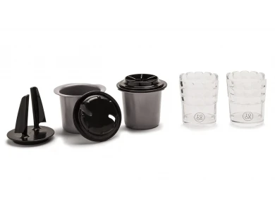 TooA Kit 2 beakers + 2 cup holders, Σετ με 2 Θήκες Μίξης και Κυπελάκια για Gelato