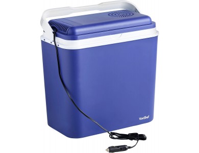 VonShef Electric Cool Box 22lt, 12V, with handle, Blue