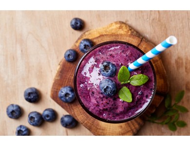 Smoothie με Μούρα & Αιγοπρόβεια πρωτεΐνη ορού γάλακτος