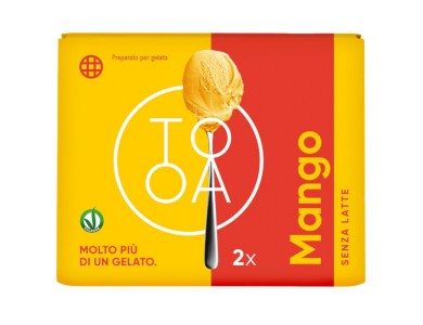 Mango TooA Gelato Vegan with Alphonso Mango, from 100% Natural Ingredients, Free of Preservatives, Gluten & Lactose (Set of 2 Pods)